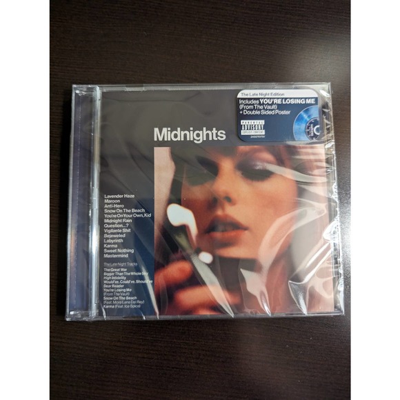 Taylor Swift Midnights Late Night Edition CD East Rutherford NJ Exclusive - Picture 1 of 2